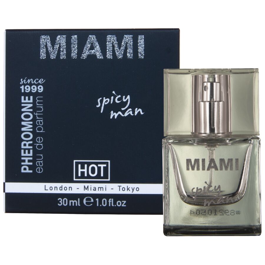 Vue 1 de Parfum Aux Phéromones Miami Spicy Man 30 Ml