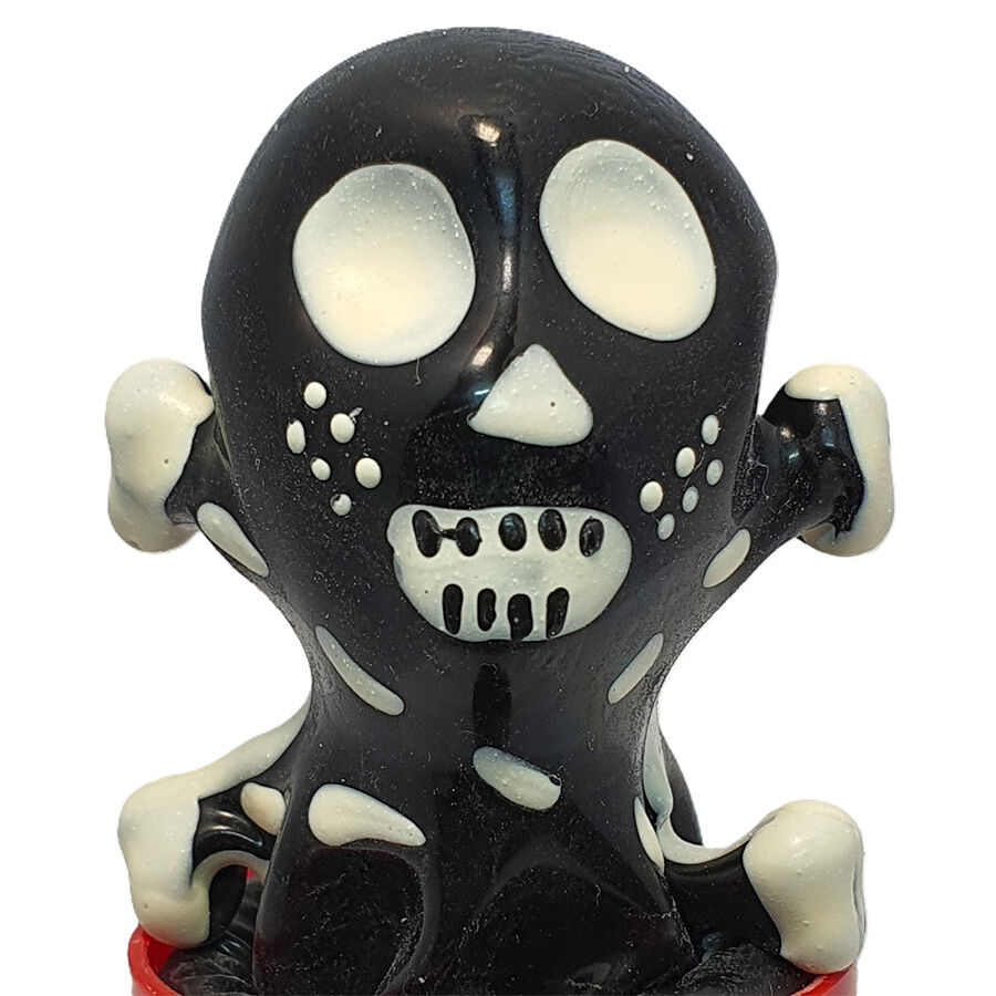 Handpainted Novelty Condoms Skull Black Model 2