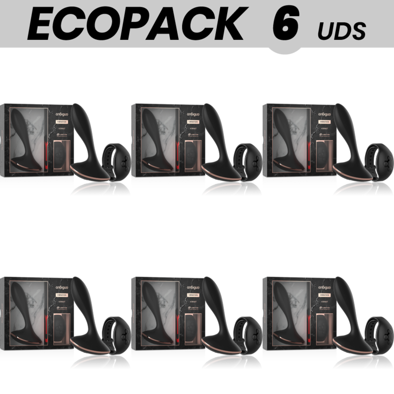 Ecopack 6 Units - Anbiguo Watchme Remote Control Vibrator Anal Plug Vernet