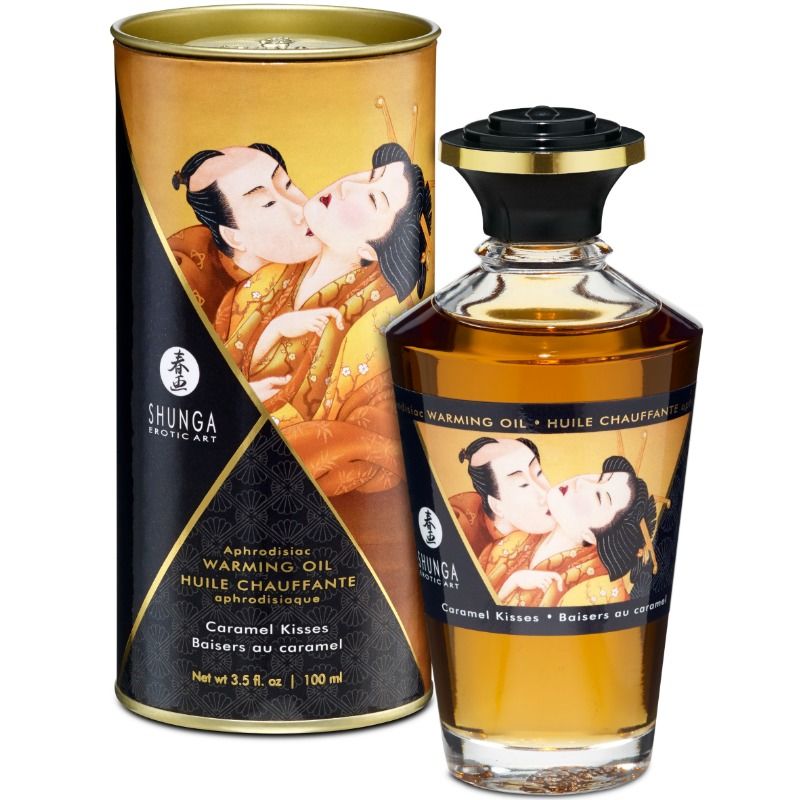 Shunga - Huile de Massage À Effet Chaleur Saveur Caramel 100 Ml