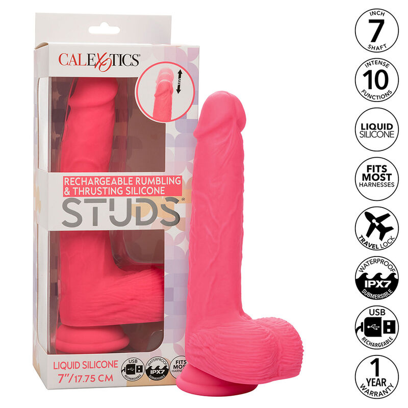Studs Realistischer Vibrator 10 Vibrationen Rosa