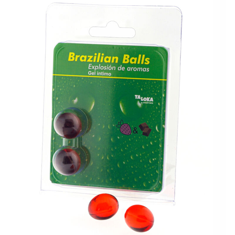 2 Bolas Brasileiras Gel Íntimo de Morango E Chocolate