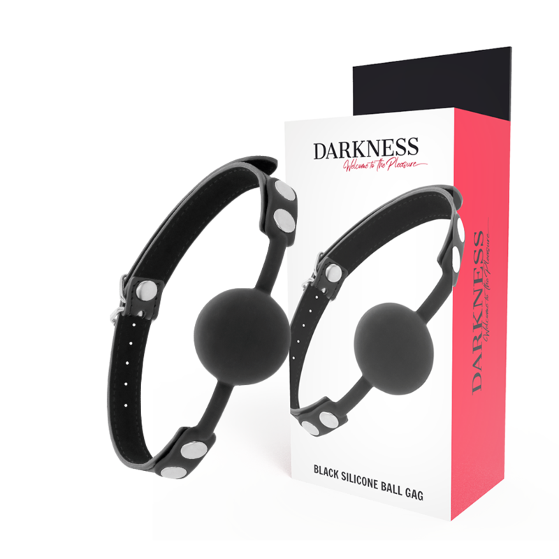 Darkness - Knebel Aus Schwarzem Silikon