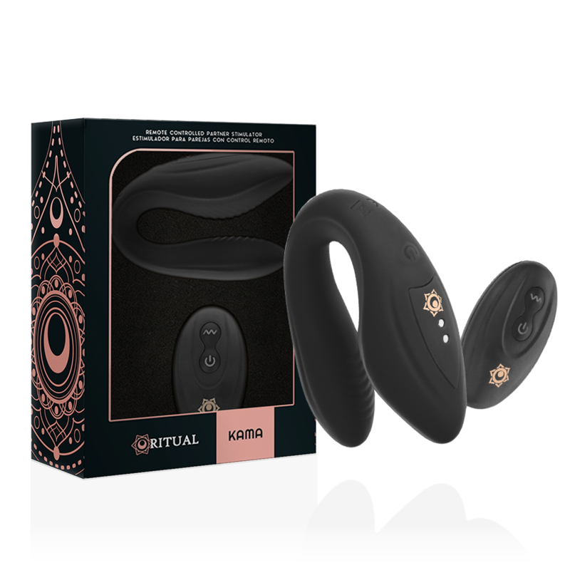 Vue 4 de Kama Control Remoto para Parejas Azabache