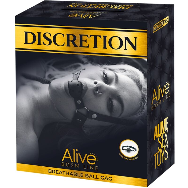 Vista 5 de Discretion Gag Respirável Preto