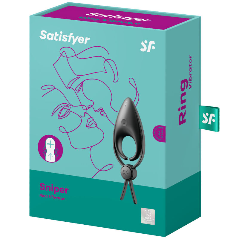 Vista 6 de Satisfyer - Sniper Anillo Vibrador Negro