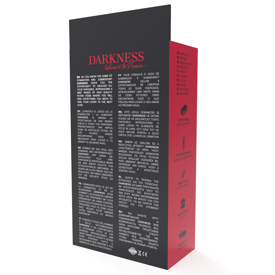 Widok 10: Darkness - Regulowane Kejkanki Na Kostki Czarna Skora